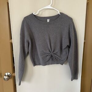 Anthropologie Gray Crew Neck Sweater